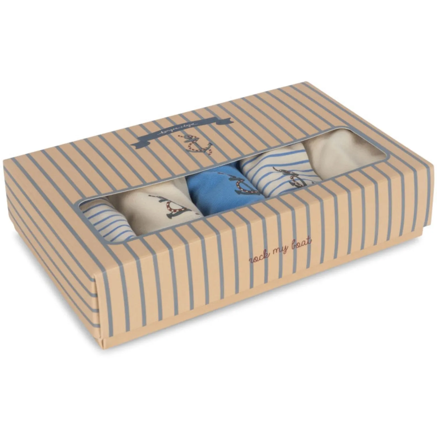 Konges Sl?jd Stripe Provence Mix Basic 5 Pack Boy Boxers Gots Second Skin Comfort Style