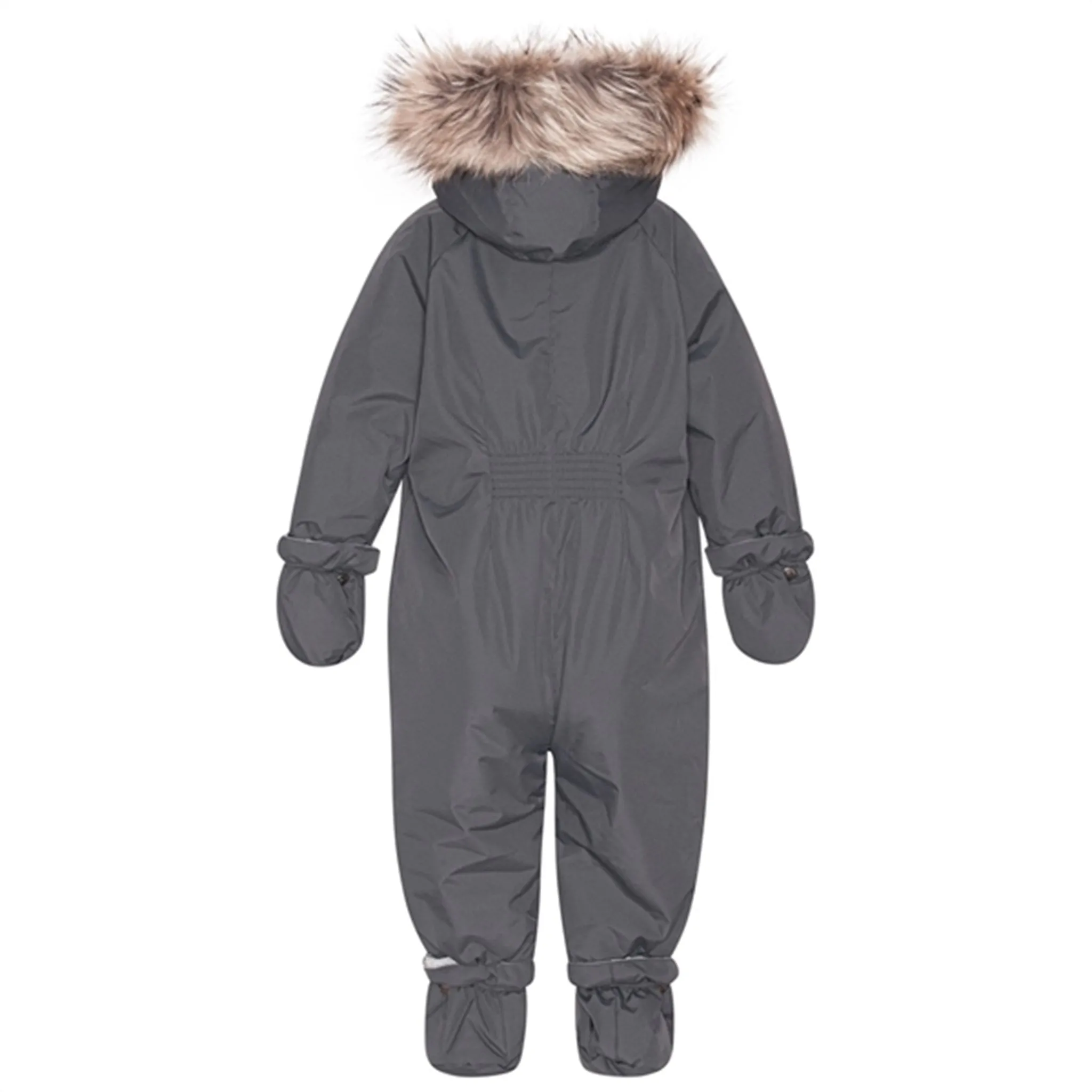 Earth-Tone Stain-Resistant Ver de Terre Baby Flyverdragt m. Pels Anthracite