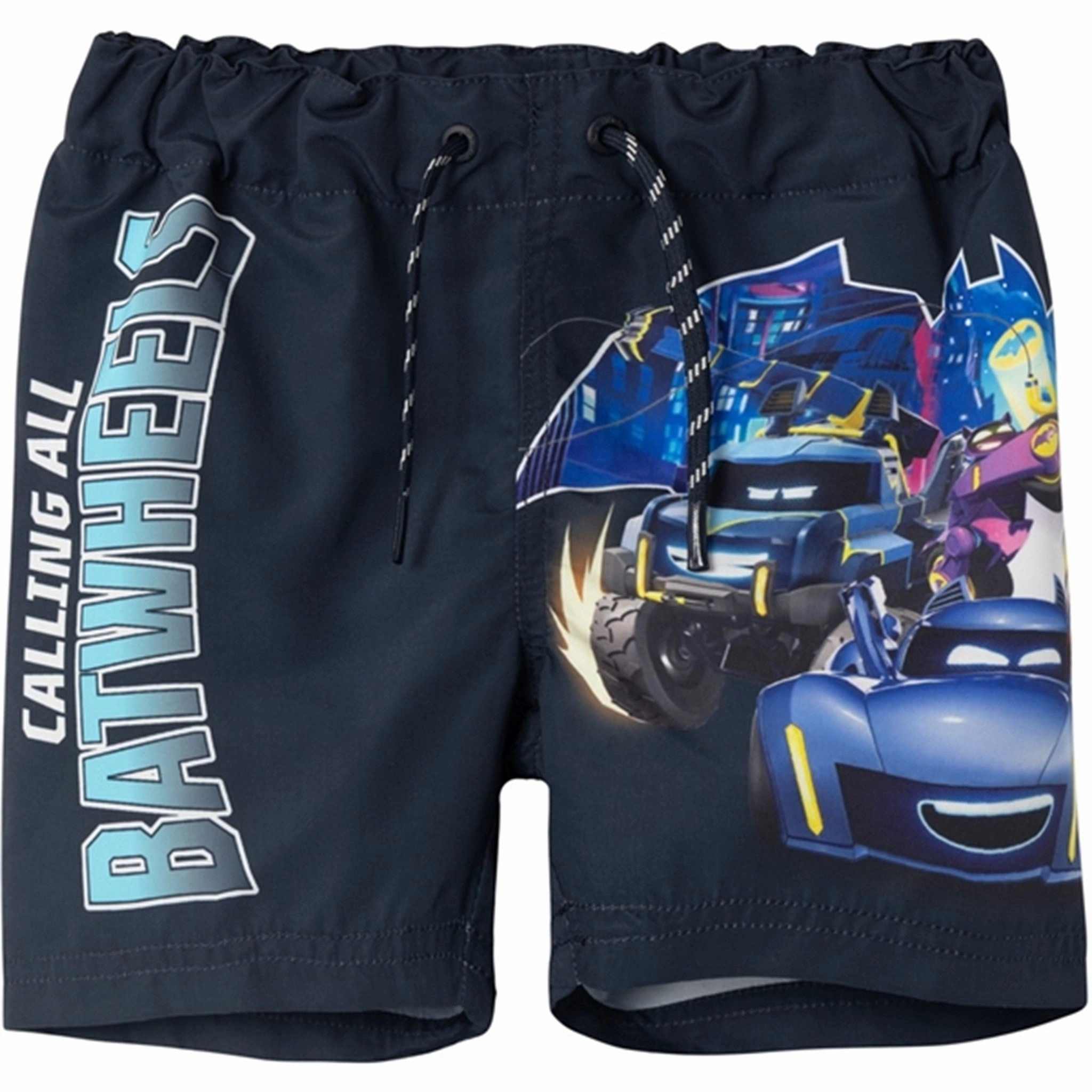Name it Dark Sapphire Micco Batwheels Swim Shorts Travel Friendly Adjustable Drawstring Waist