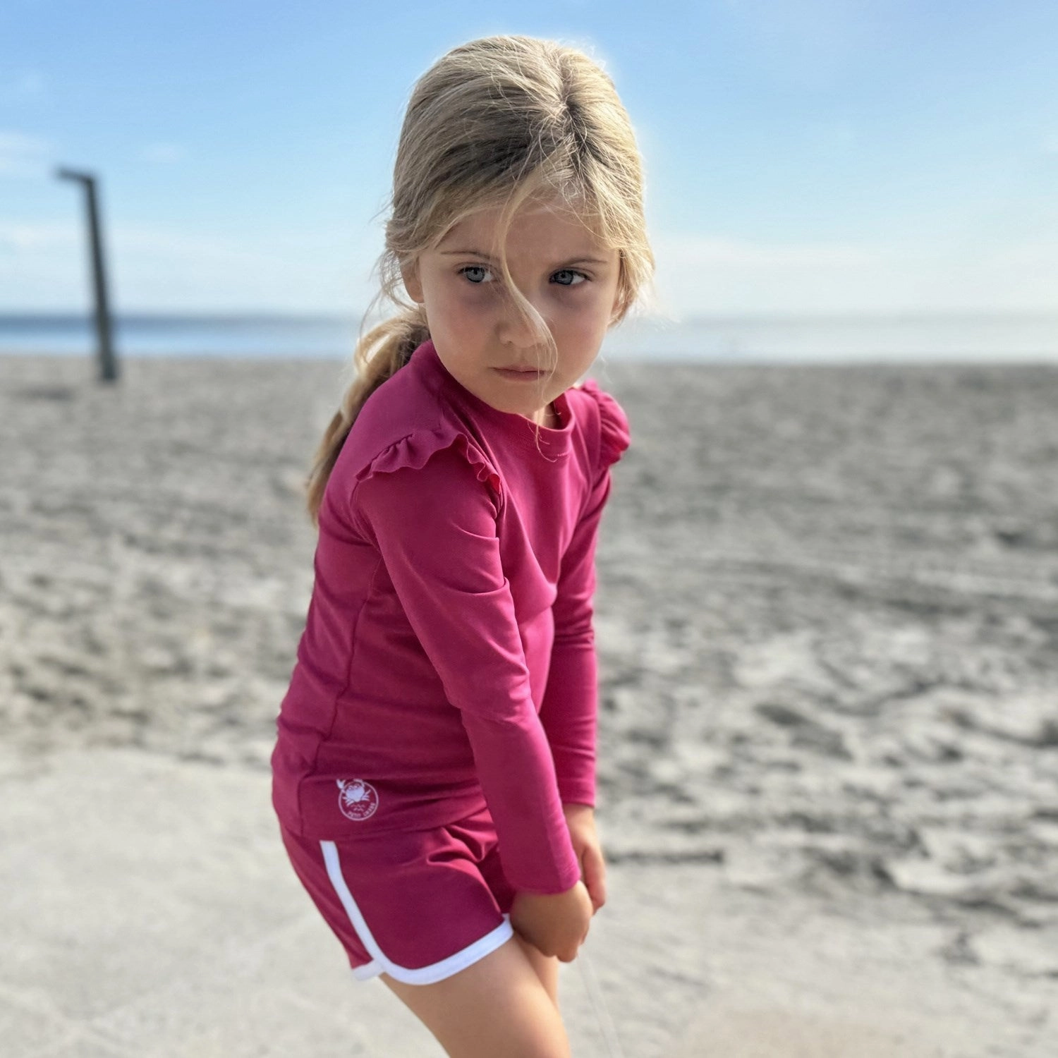 Seaside Fun Wide Band Waist Petit Crabe Mulberry Sydney Uv Swimshirt L/S