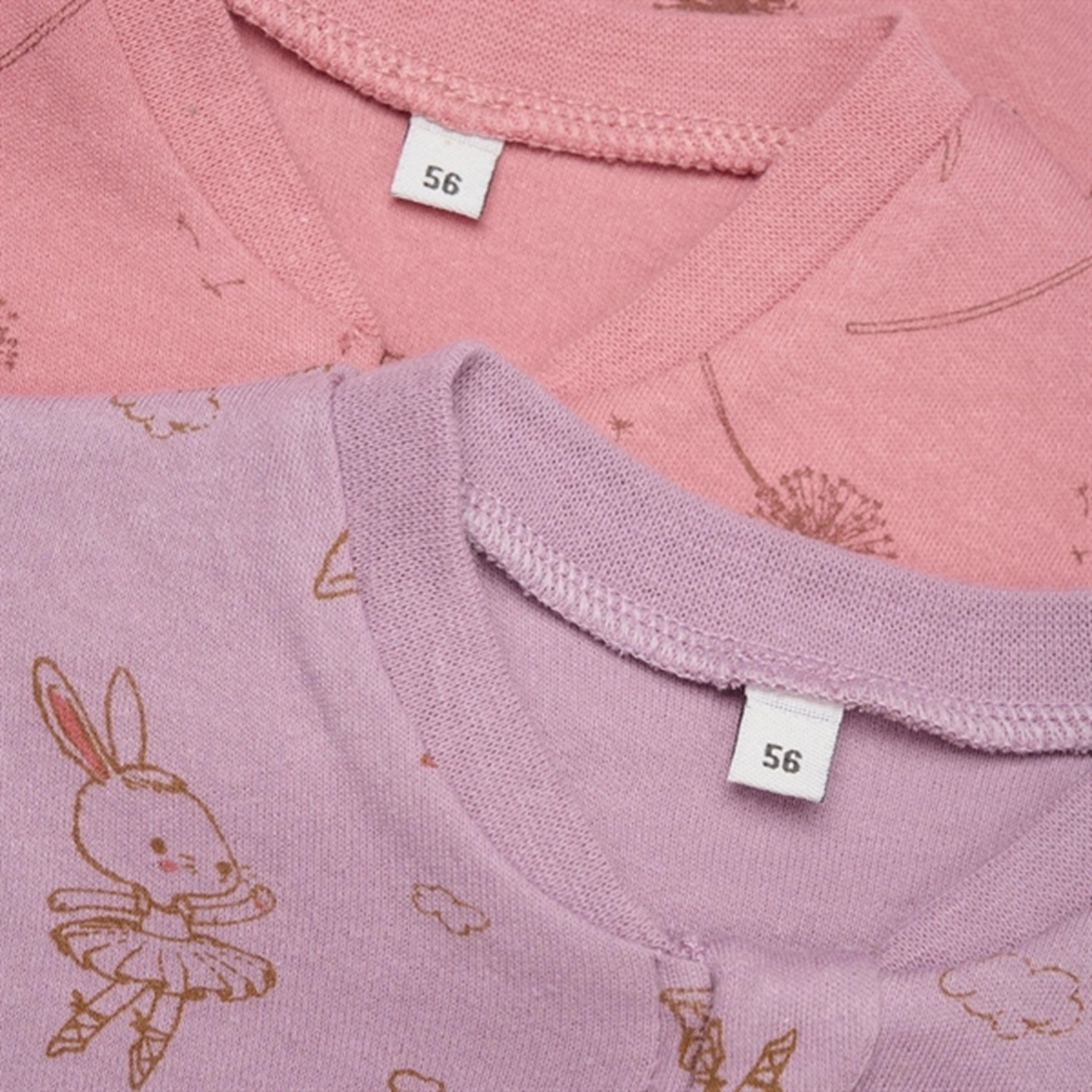 Pippi Nightsuit with Zipper 2-pack Dusty Rose Unique Resort