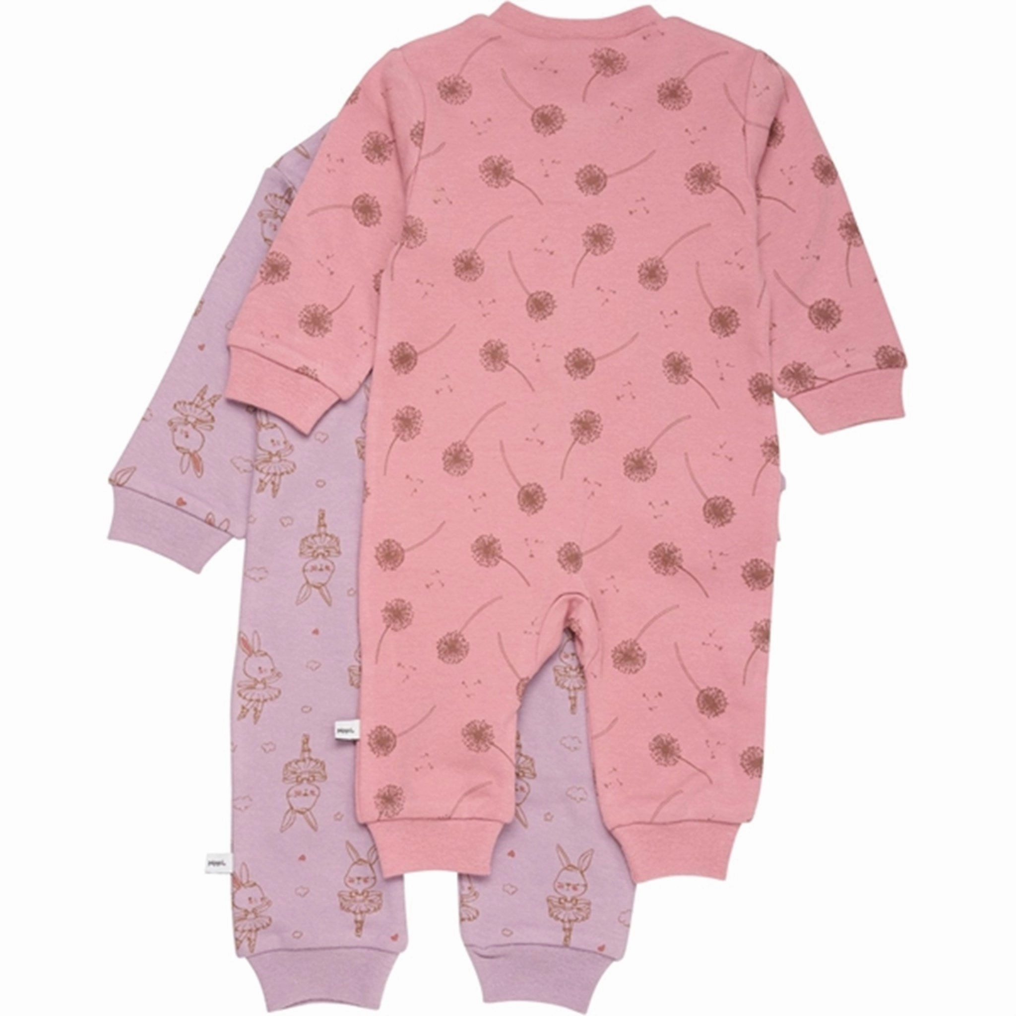 Pippi Nightsuit with Zipper 2-pack Dusty Rose Vacation Friends