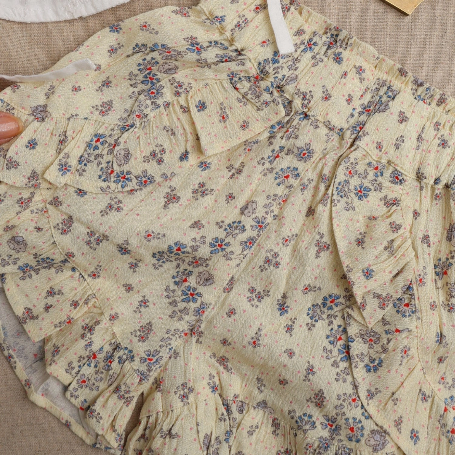 That's Mine Sprinkles Hearts Yellow Hailey Shorts warm weather