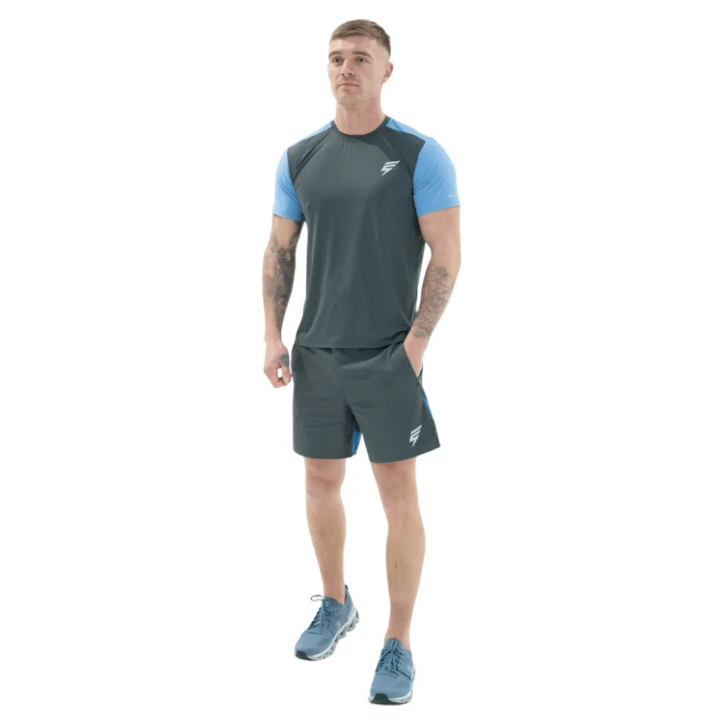 Elude Split T-Shirt Men Running wear DoubleLayered Insulation