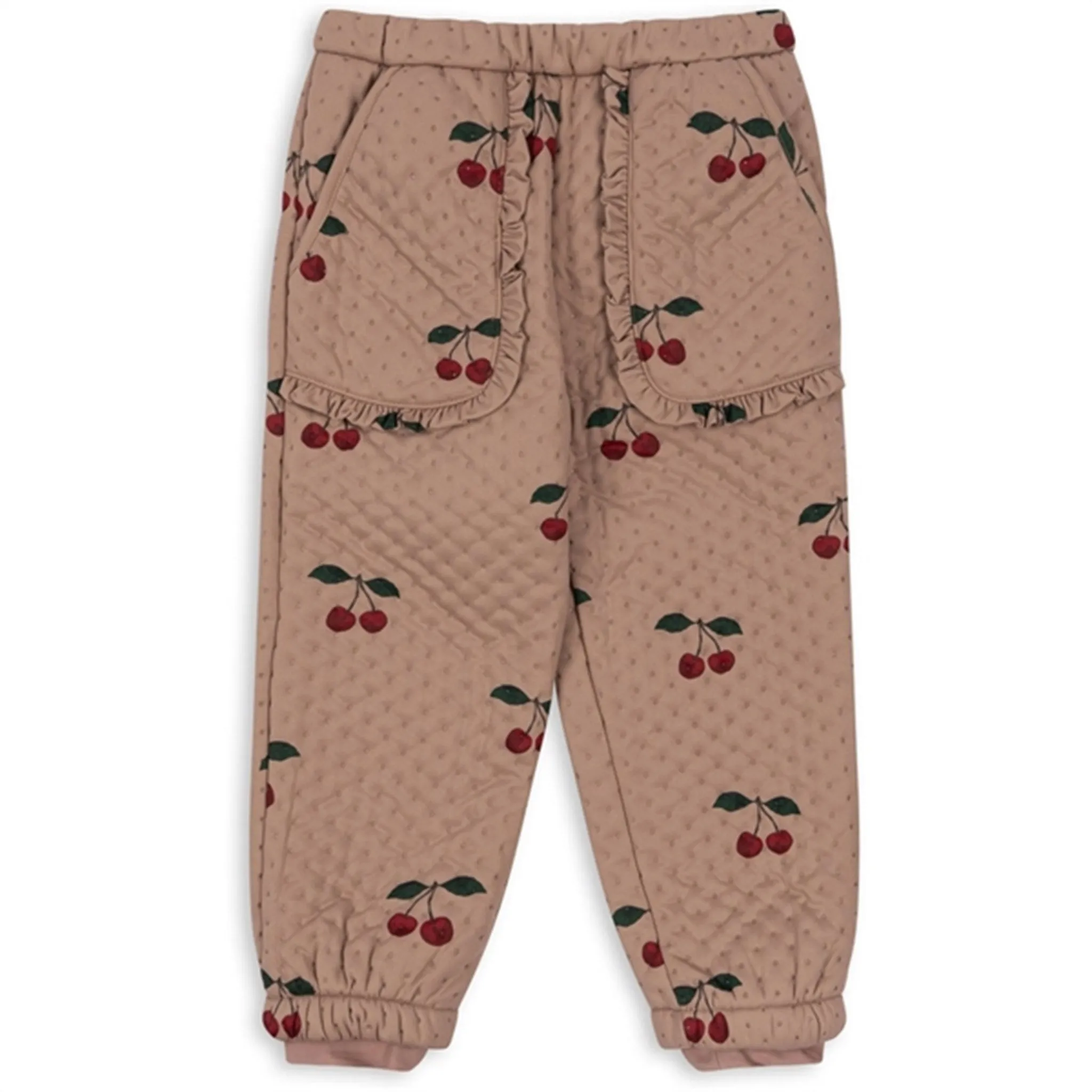 Konges Sl?jd Frill Ma Grande Cerise Blush Thermopants Relaxed-fit short-sleeve shirt Straight-Hem