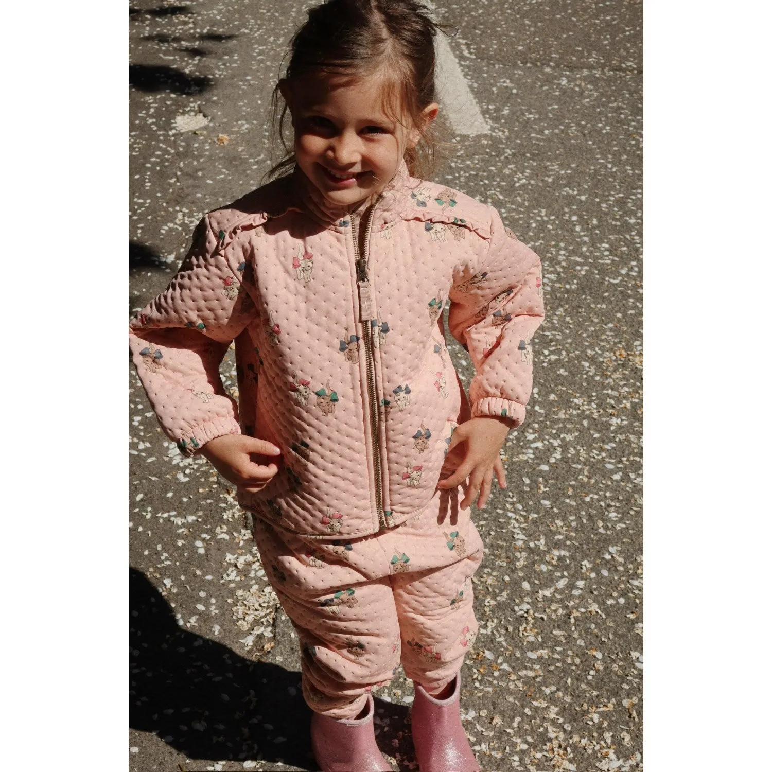 Konges Sl?jd Bow Kitty Pink Thermo Pants Grs Signature-Style Versatile everyday shirt