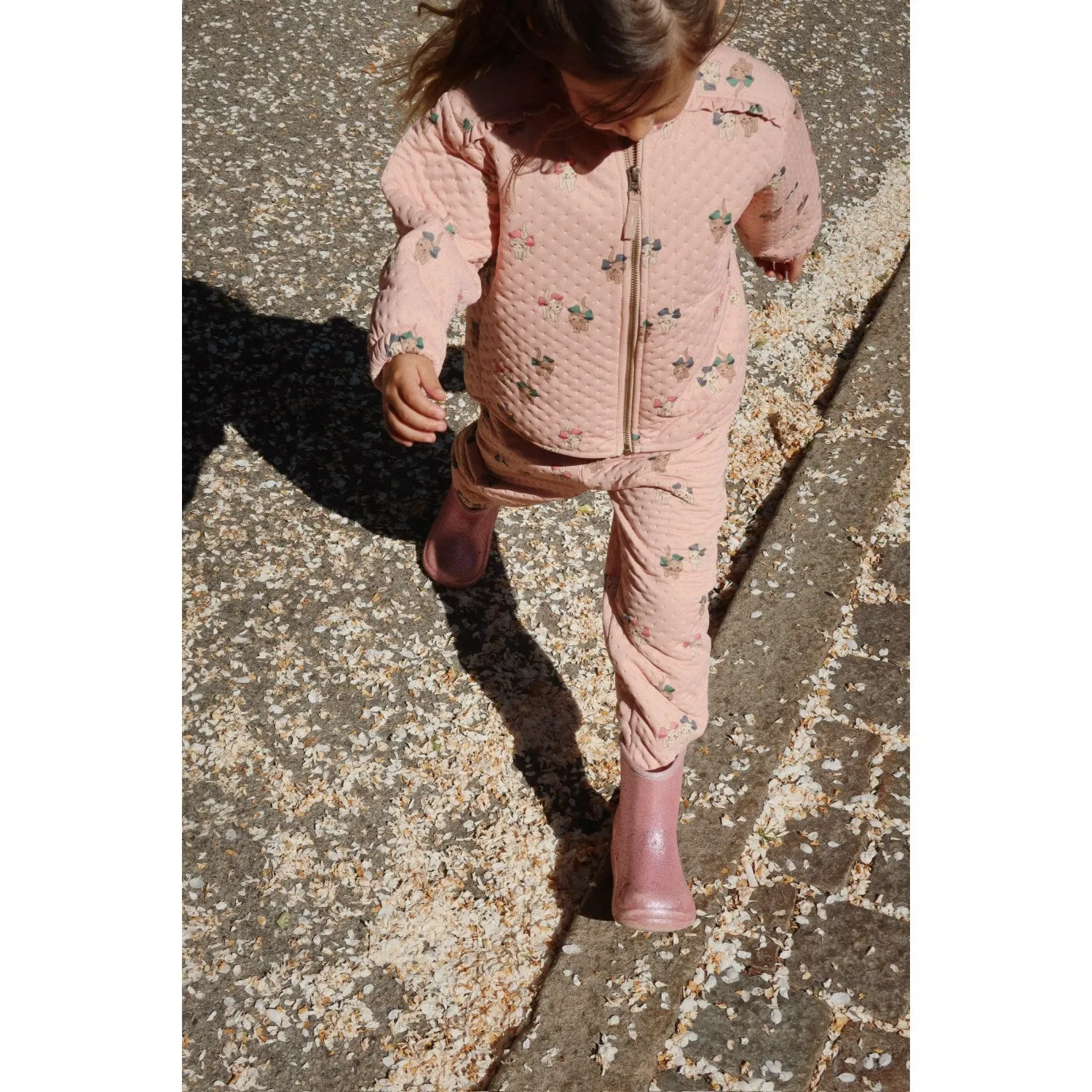 Konges Sl?jd Bow Kitty Pink Thermo Pants Grs Machine-washable Feminine casual wear