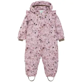 En Fant Burnished Lilac Baby Snowsuit w. Ruffles Raglan-Sleeve