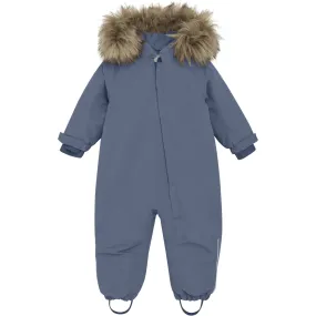 Ethically-Made En Fant Flint Stone Baby Snowsuit W. Fake Fur