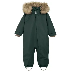 Lightweight daywear En Fant Green Gables Baby Snowsuit m. Fake Fur
