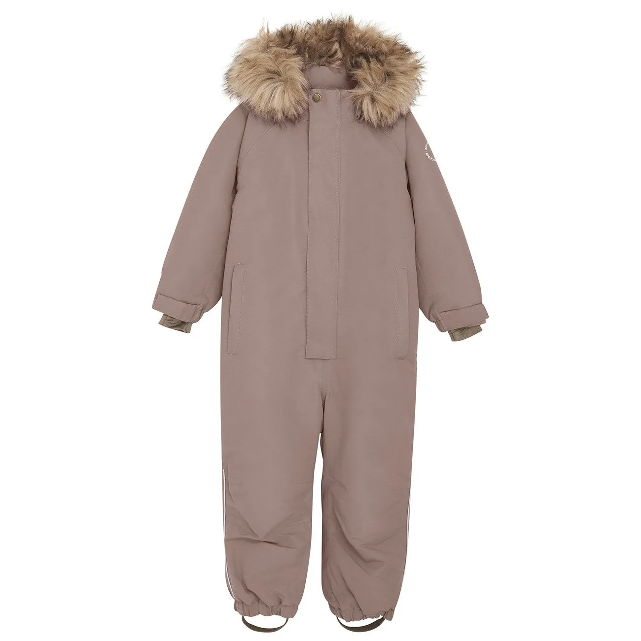 Lace-Sleeve En Fant Pine Bark Snowsuit m. Fake fur