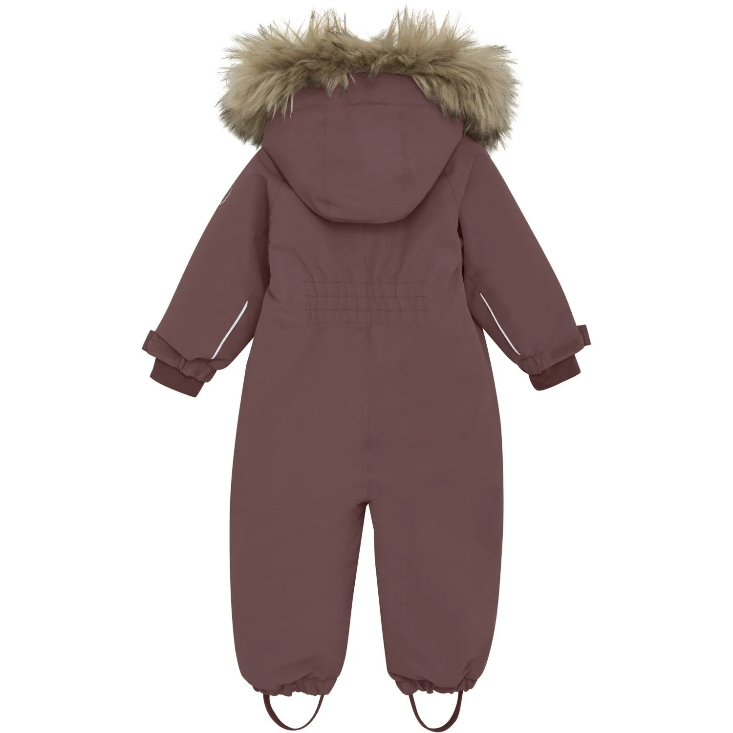 Birthday-Celebration En Fant Rose Taupe Baby Snowsuit W. Fake Fur