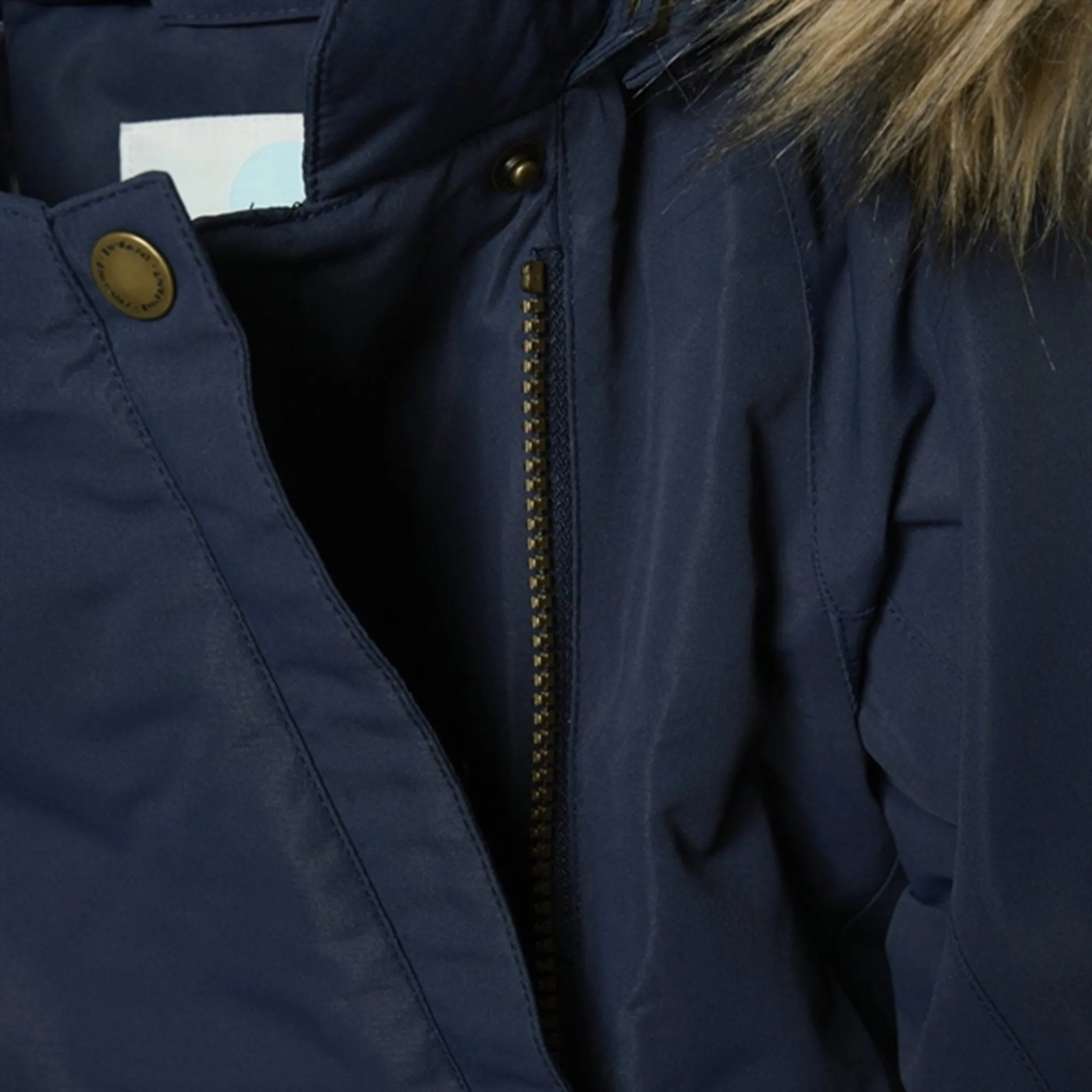 Bright-colored top Relaxed-fit button-up En Fant Snow Suit m. Faux Fur Parisian Night