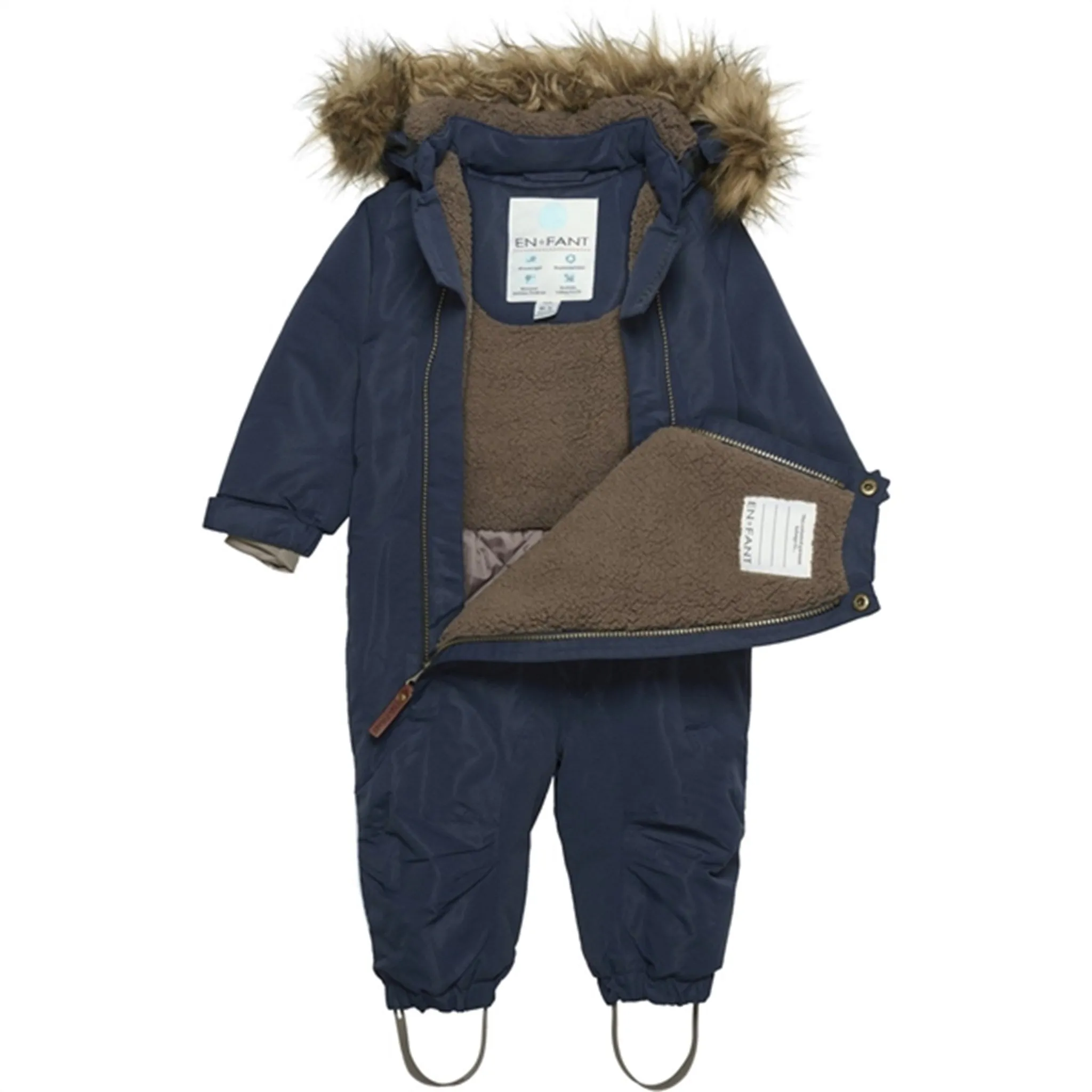 Lightweight daywear En Fant Snow Suit m. Faux Fur Parisian Night