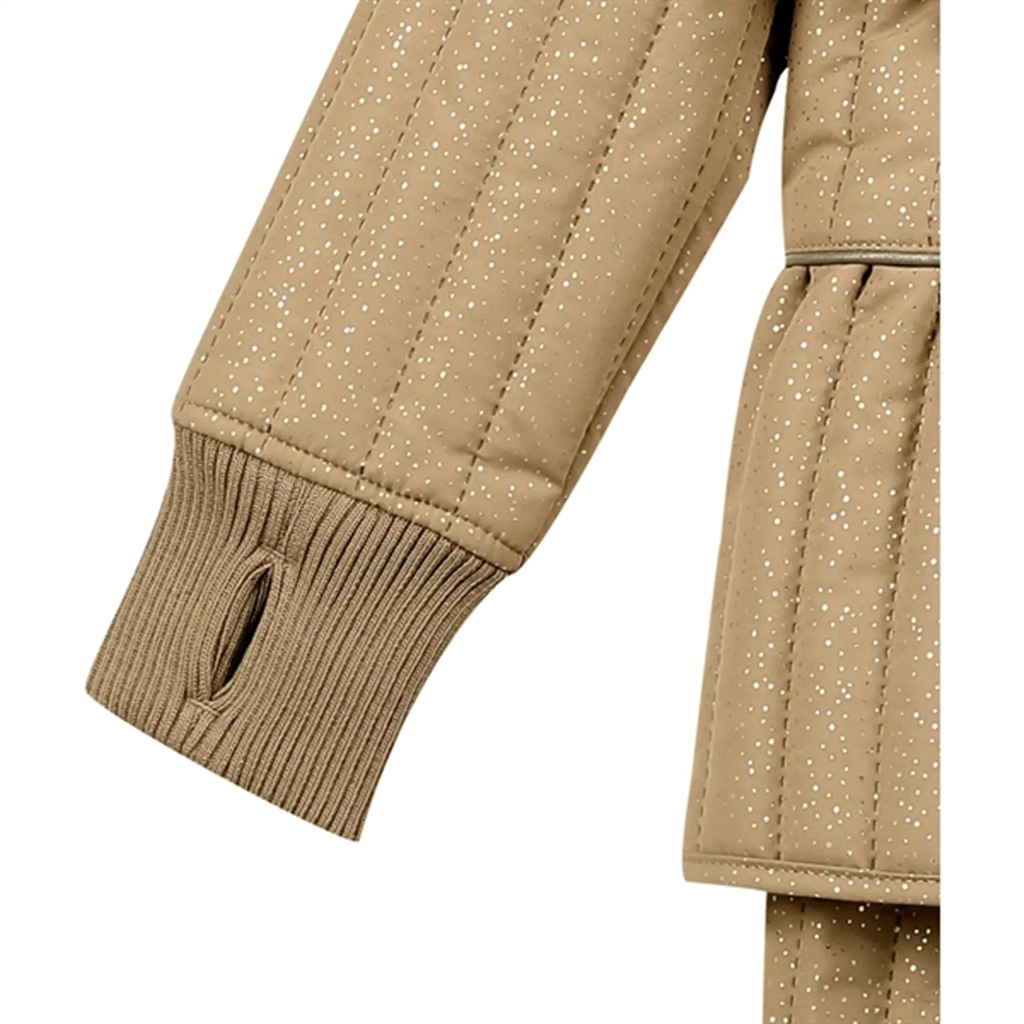 Piped-Edge Ribbed-Texture En Fant Thermal Set Glitter Affogat