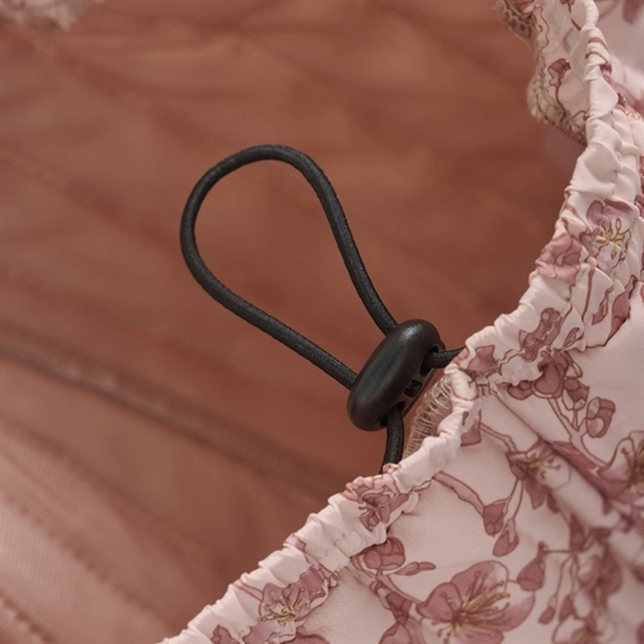 Quilted-Texture En Fant Thermal Set Peach Whip