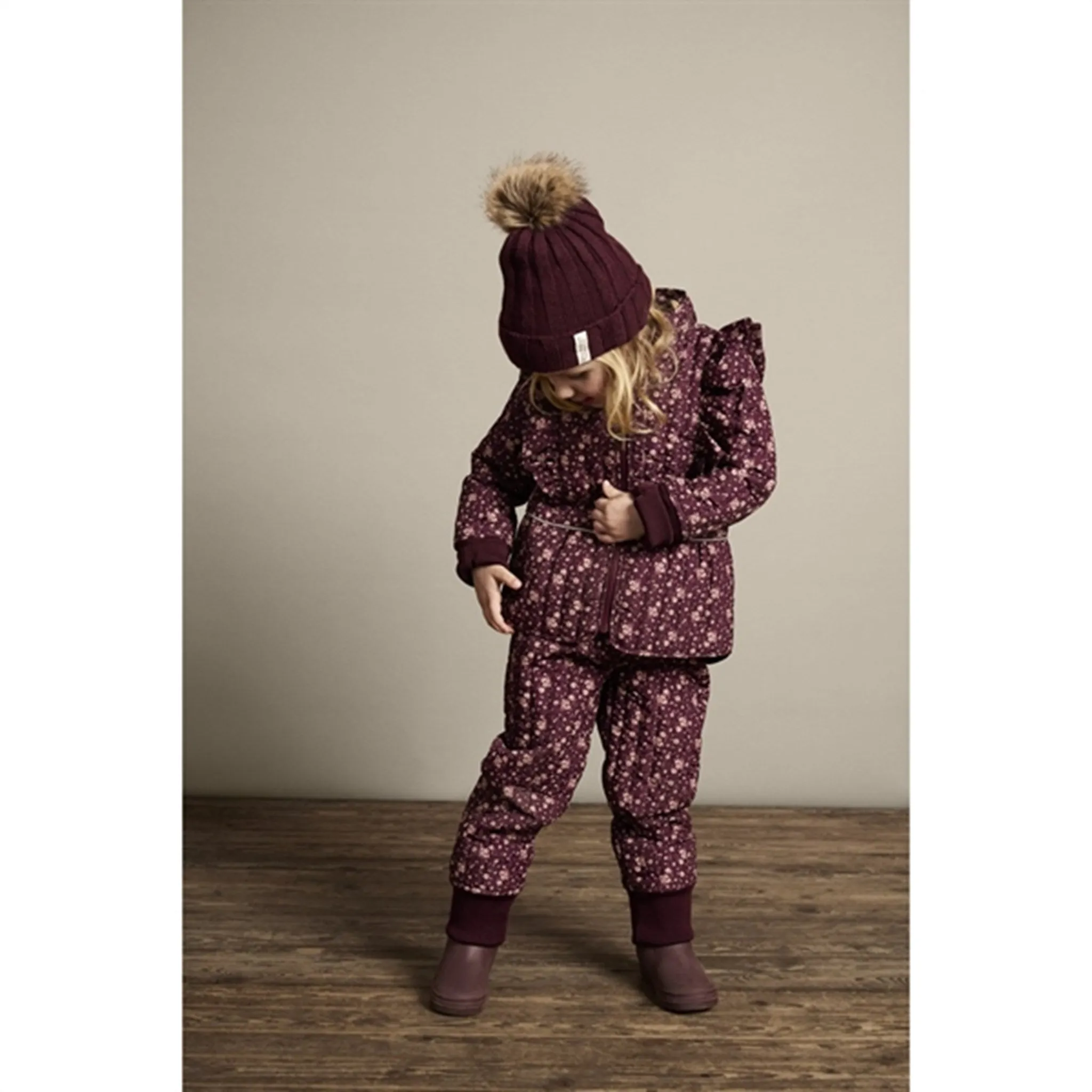 En Fant Thermo Set AOP Fig Ribbed-Texture