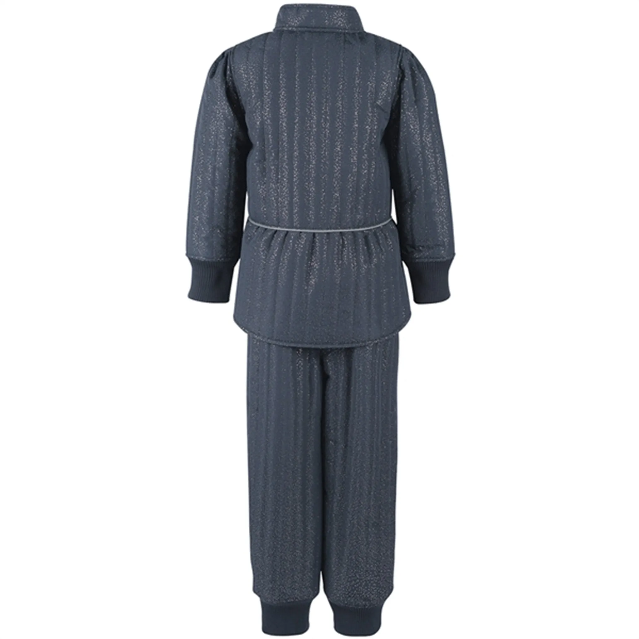 Cotton-Blend En Fant Thermo Sett w. Gold Glitter Parisian Night