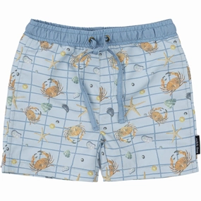 Mikk-Line Faded Denim Swim Shorts Coastal Fun