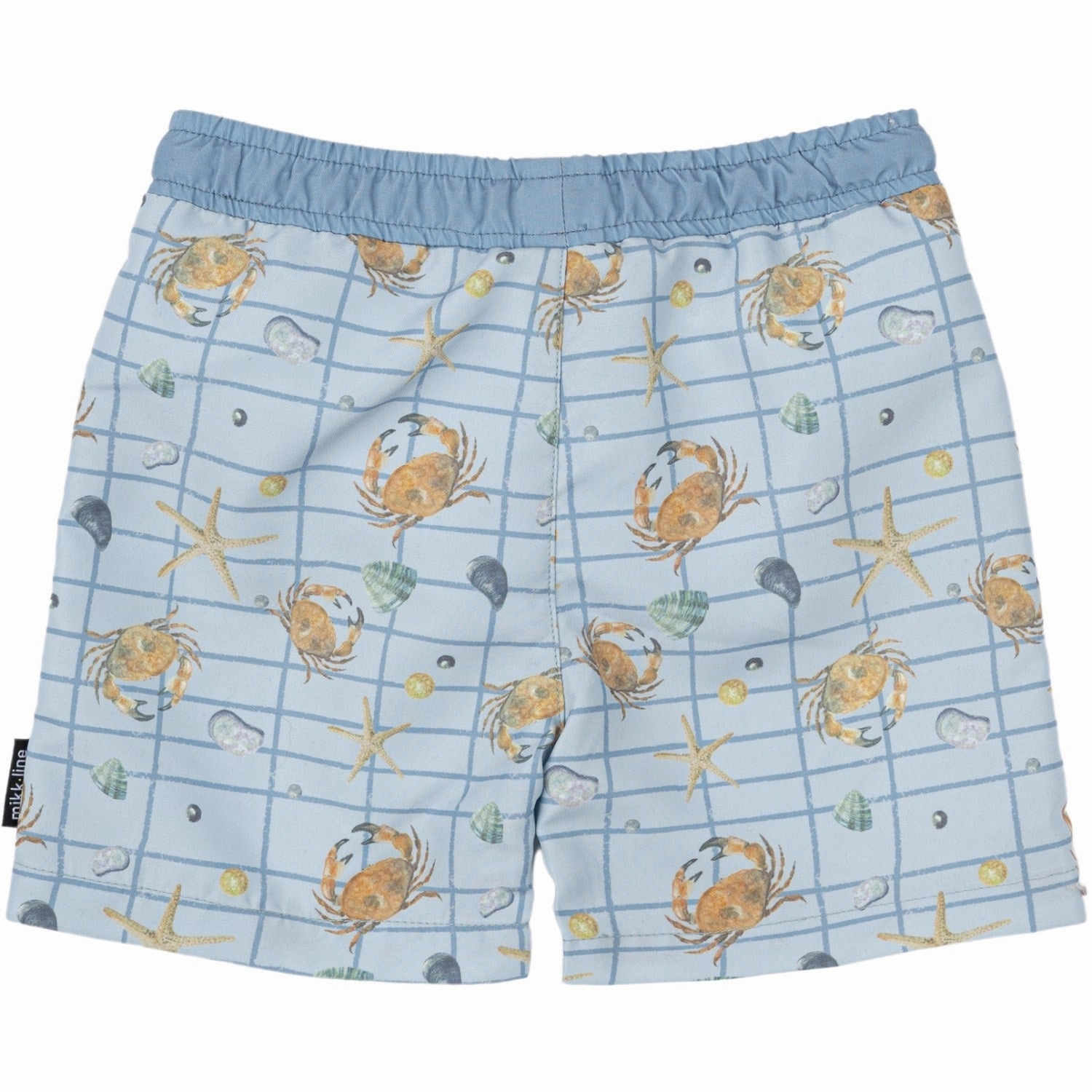 Multi Layer Lining Mikk-Line Faded Denim Swim Shorts