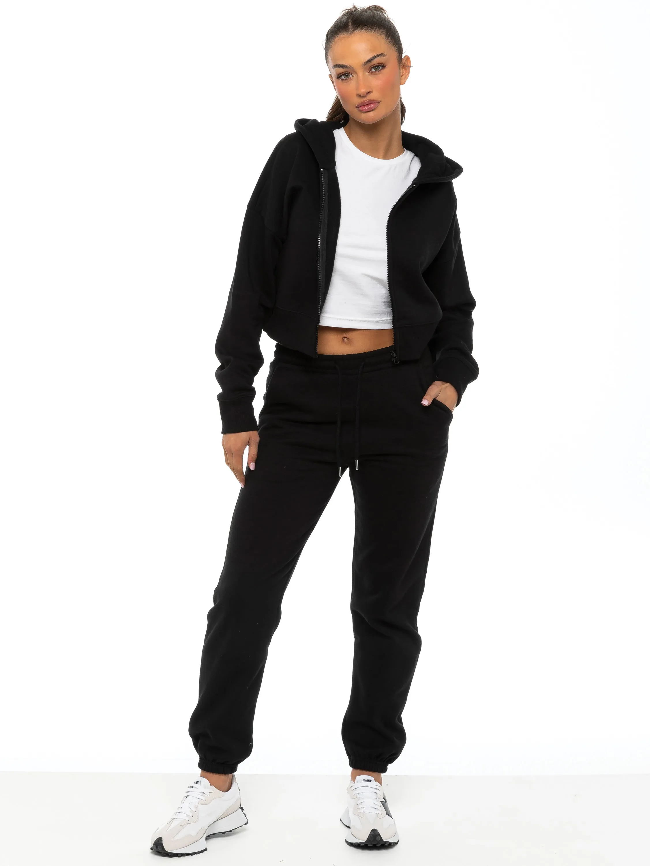 glove venue creativity Enzo | Womens Cropped Zip Hoodie Tracksuit