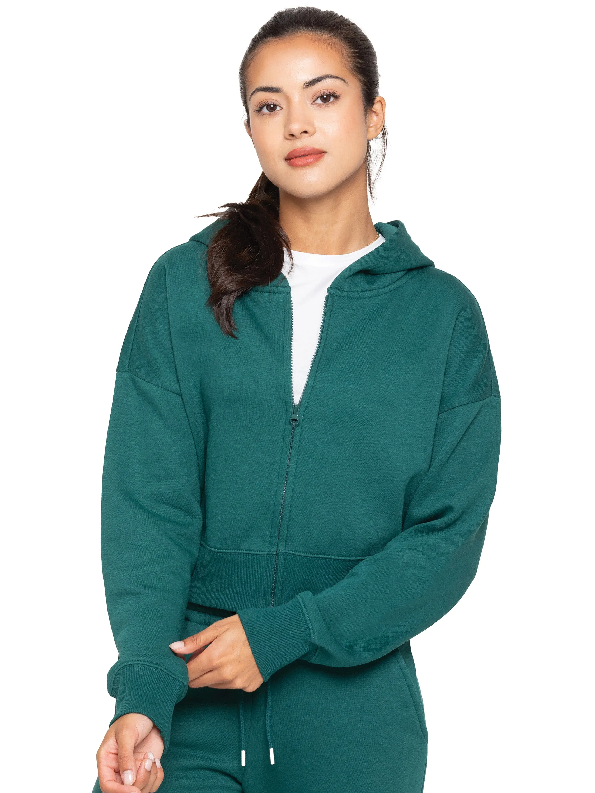 OdorResistantFabric Enzo | Womens Cropped Zipped Hoodie