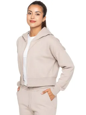 Quality Enzo | Womens Cropped Zipped Hoodie