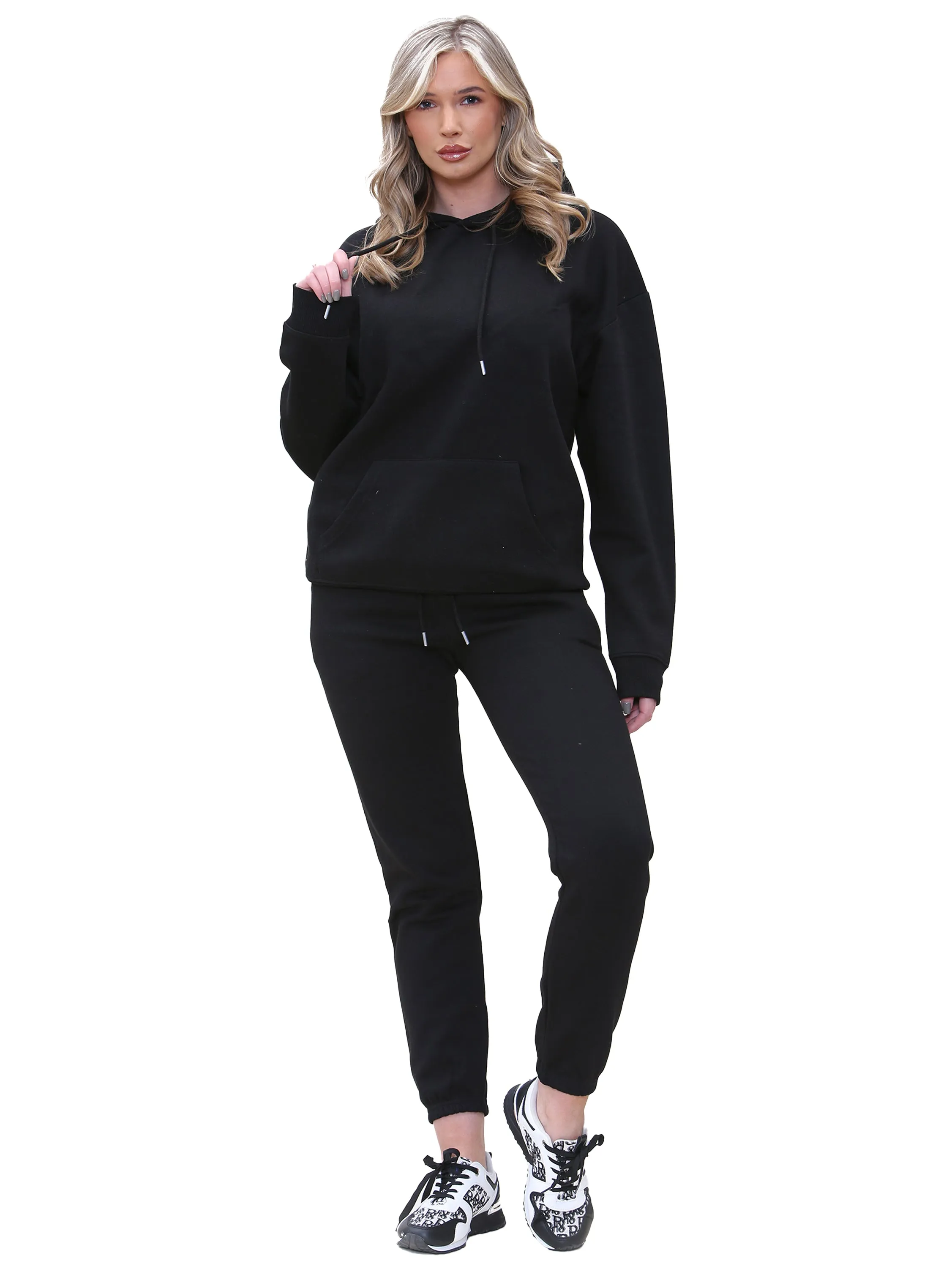 Unilateral Tension Structure wide-leg fit Enzo | Womens Oversized Hoodie Tracksuit