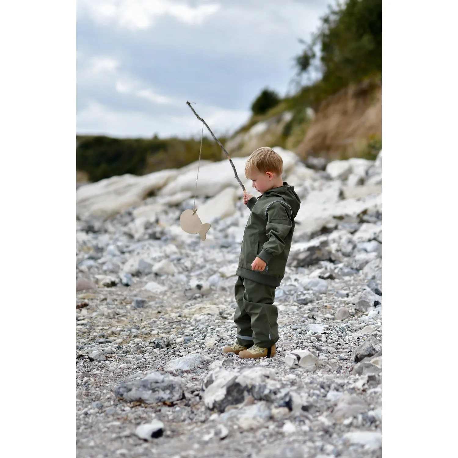 Budget Adjustable Drawstring Waist Mikk-Line Dusty Olive Shell Jacket