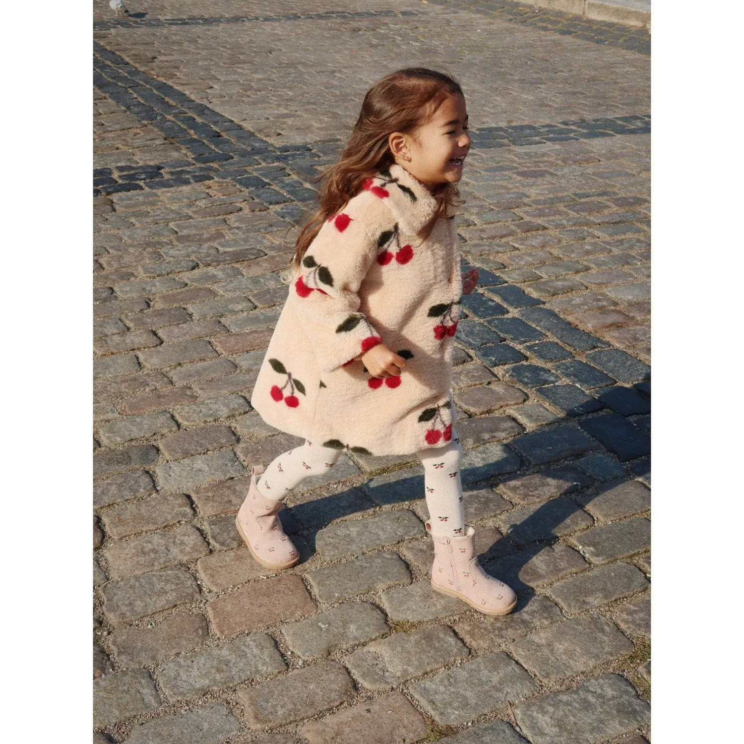 Konges Sl?jd Ma Grande Cerise Fuzzie Coat Grs Trendy Outerwear