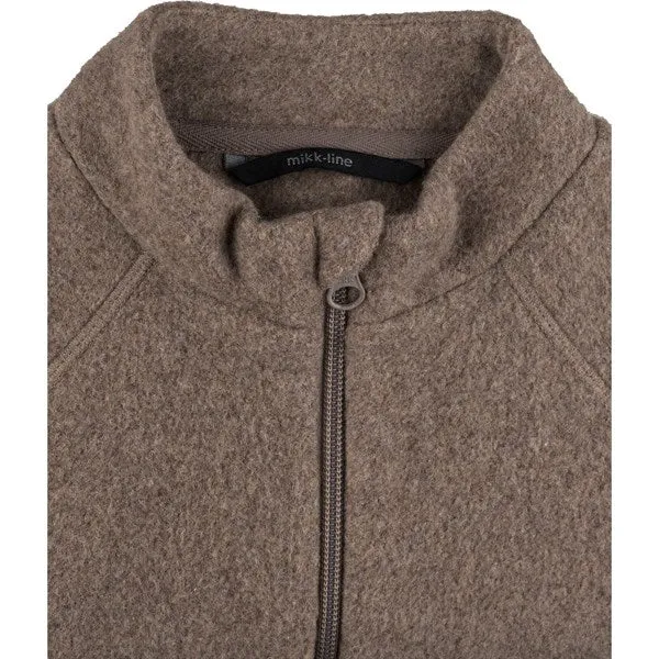 Mikk-Line Cotton Fleece Jacket Melange Denver Commute Style Travel Ready Gear