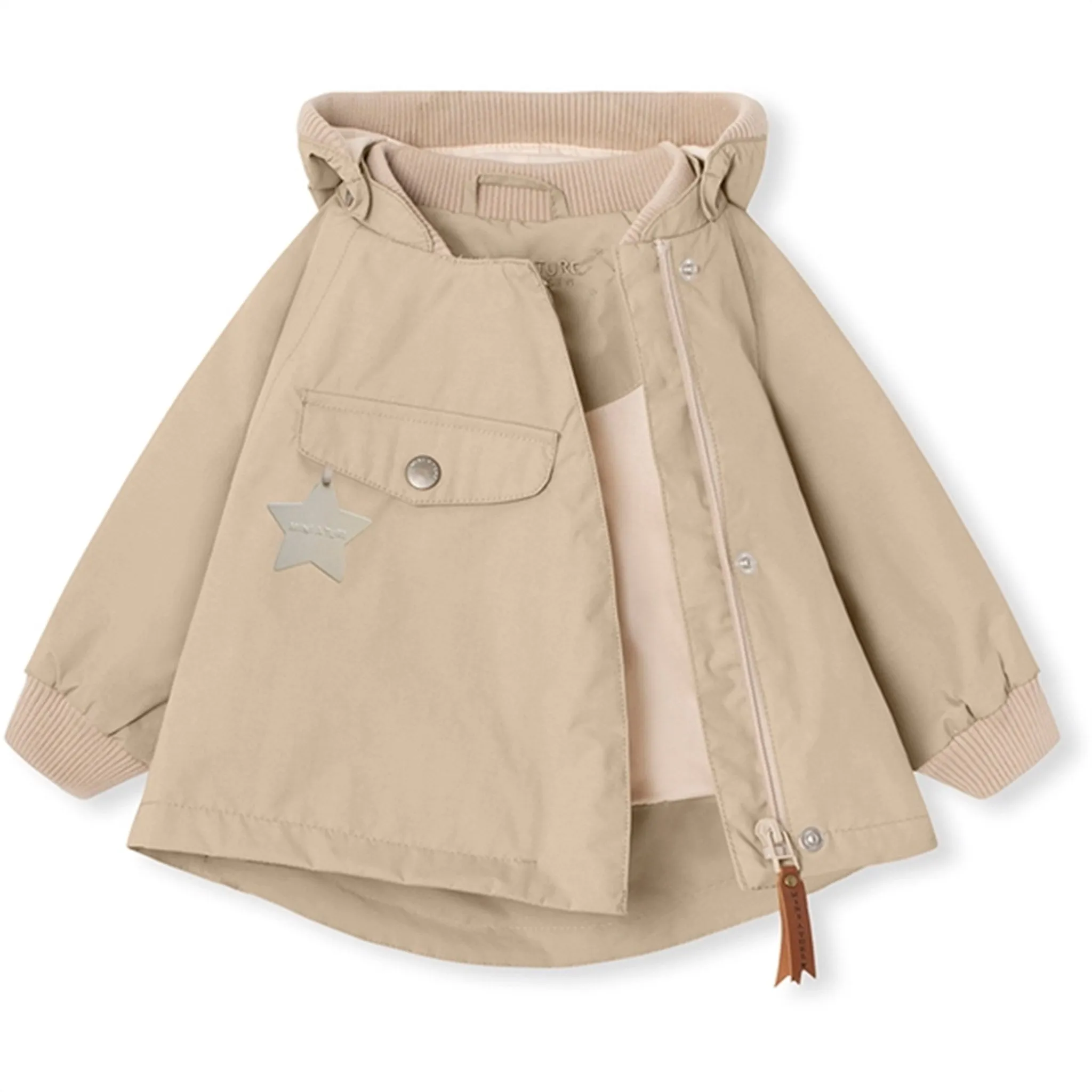 Weatherproof Zippers Gender - neutral MINI A TURE WAI Spring Jacket Sesame