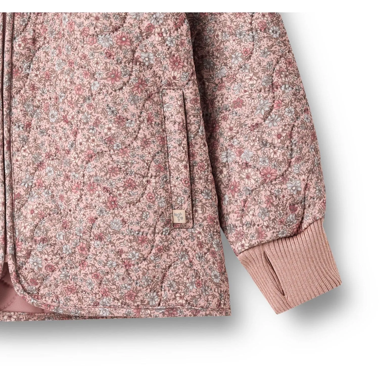 Tailored-fit Wheat Soft Lavender Flowers Thermo Jacket Thilde