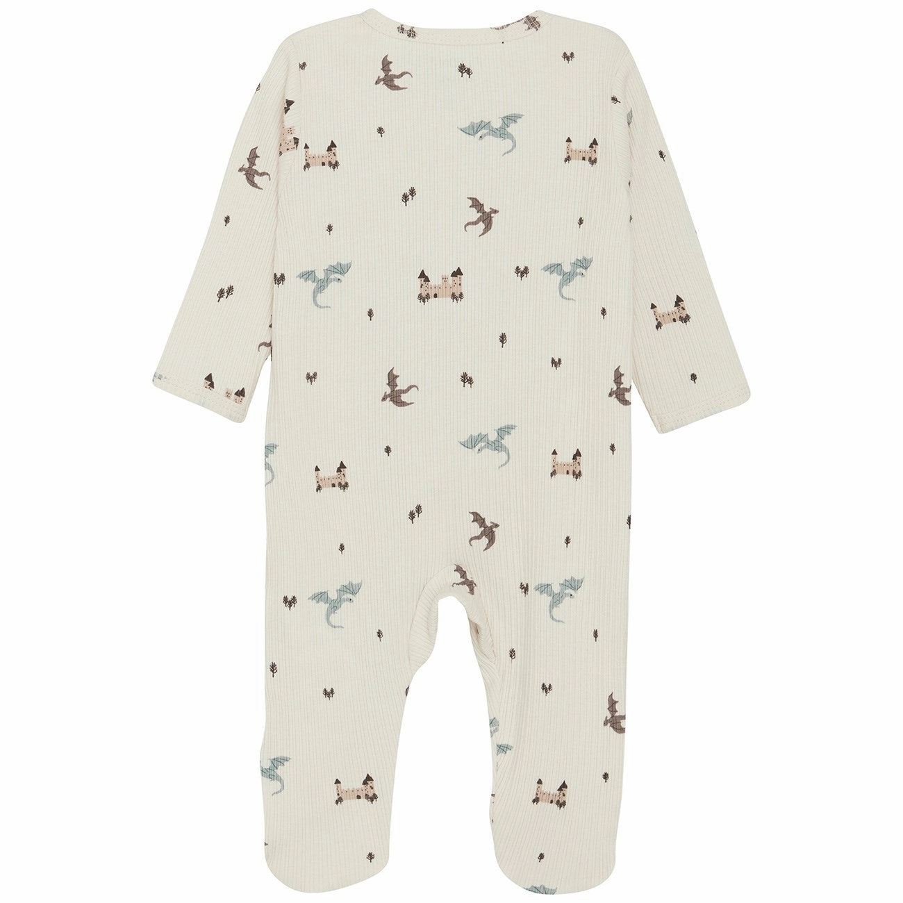 FIXONI Silver Blue Nightsuit Ls W. Feet Rib Active Premium