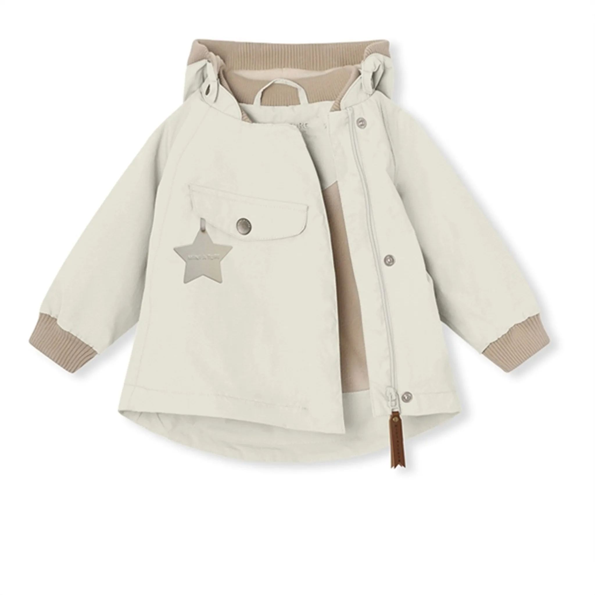 MINI A TURE WAI Spring Jacket w/Fleece Lining White Swan Hyperguard Water Resistance Adventure