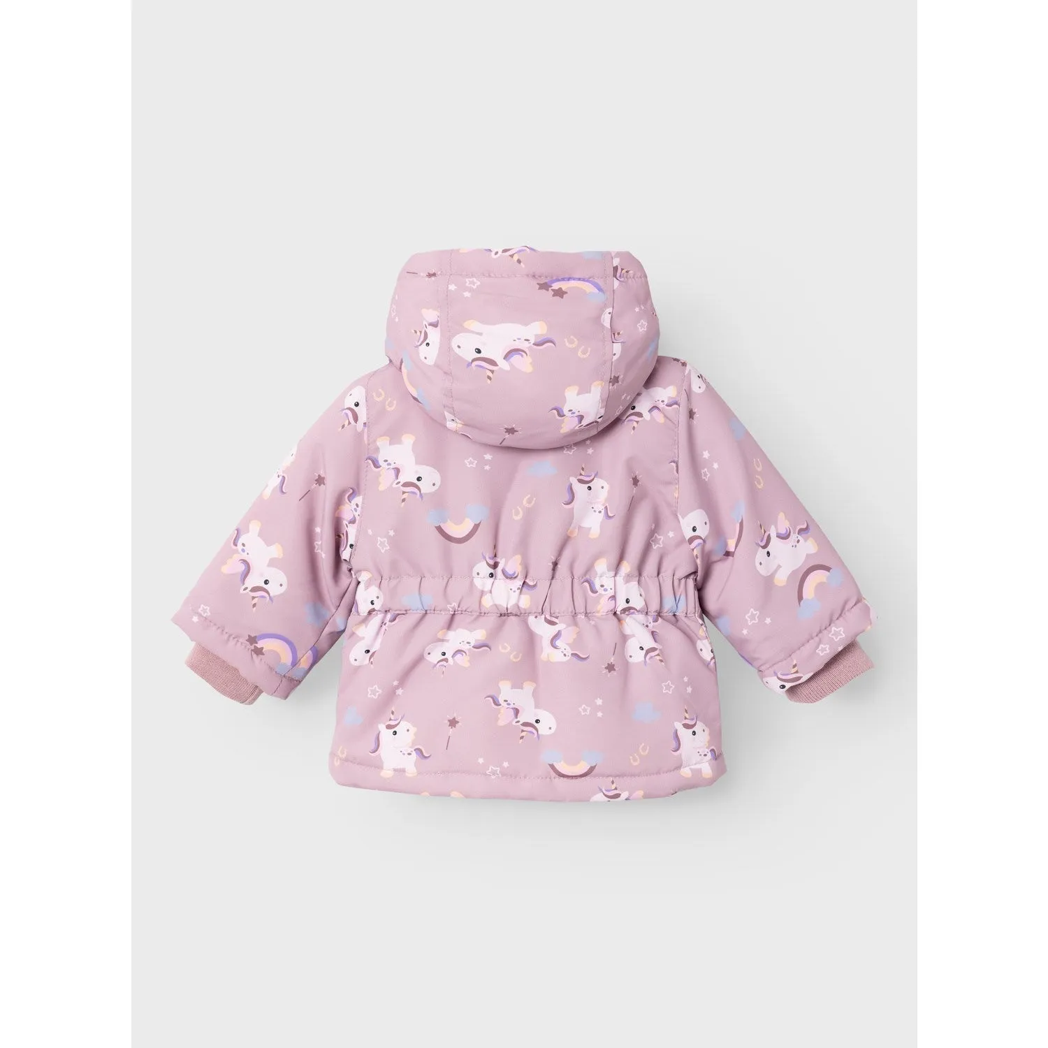 Name It Mauve Shadows Unicorn Maxi Jacket AOP Emblem Music