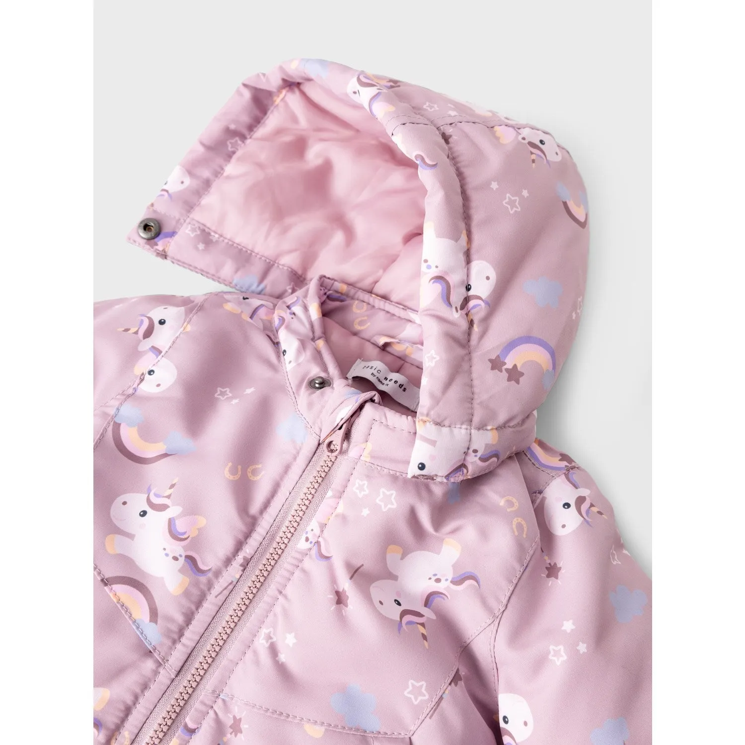 Name It Mauve Shadows Unicorn Maxi Jacket AOP Frost Shield