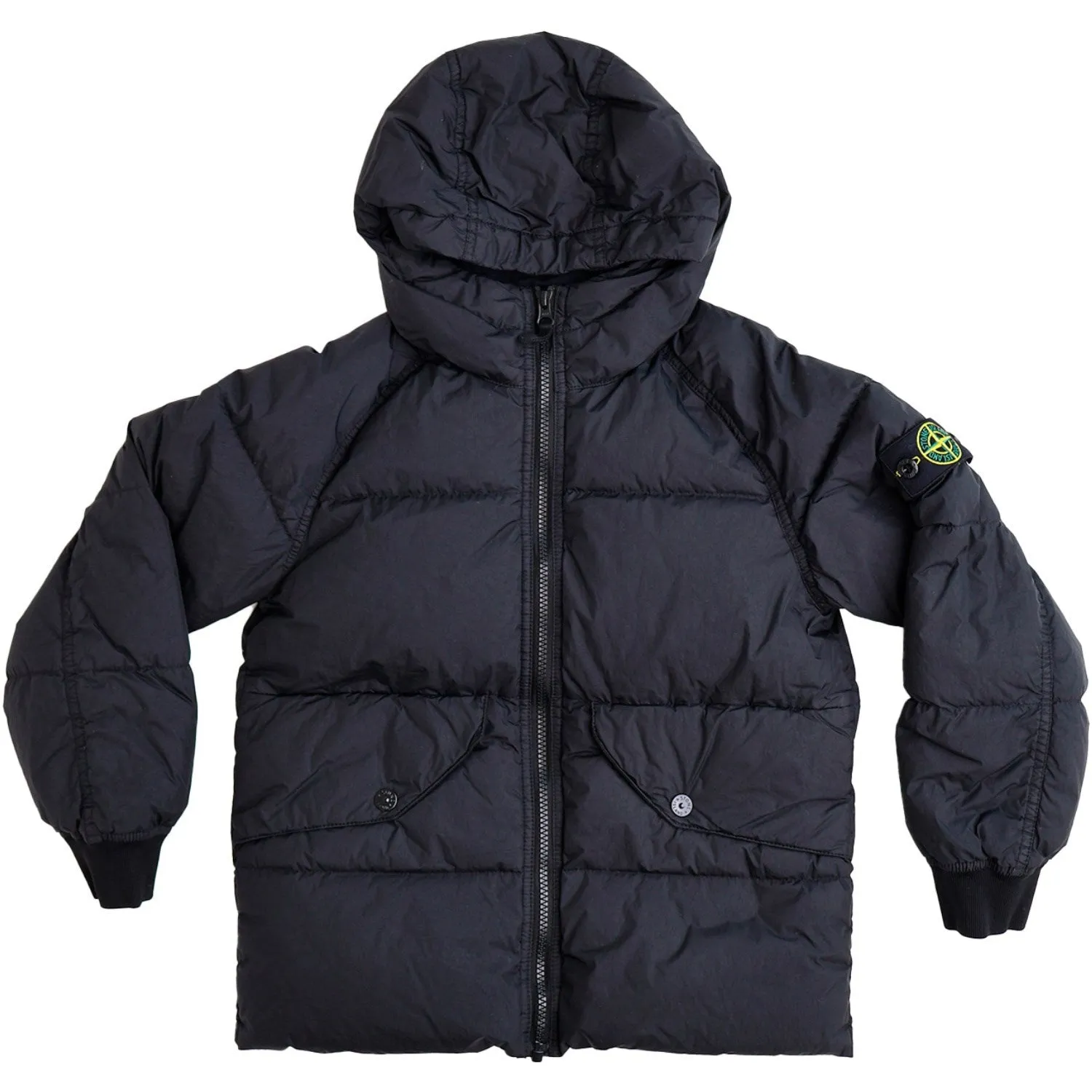 Multipurpose Stone Island Black Real Down Jacket
