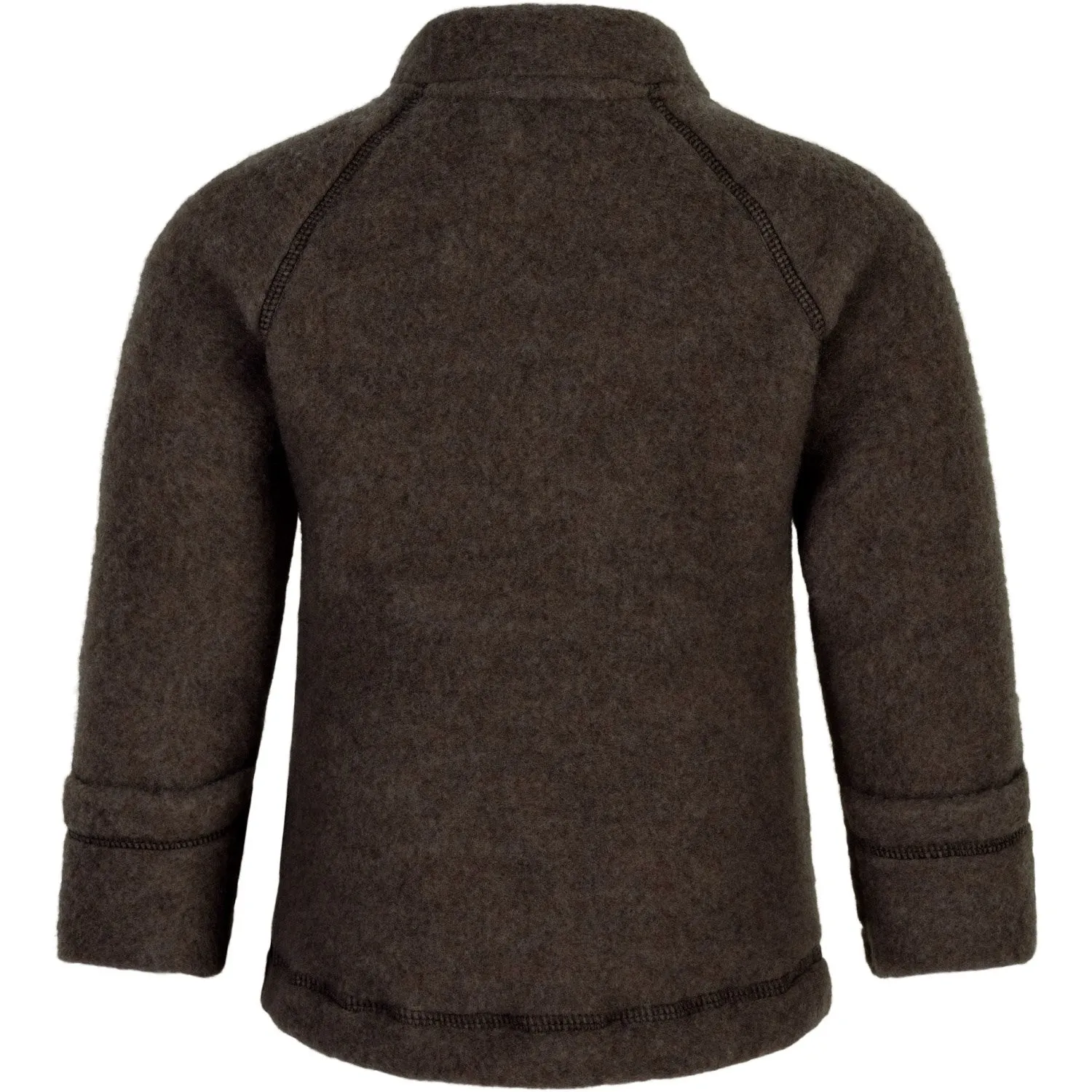 Mikk-Line Dark Brown Melange Wool Jacket Layered Comfort Thermal Insulation