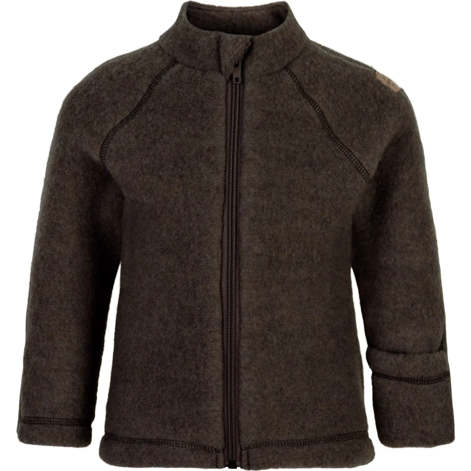 Mild Days Soft Texture Mikk-Line Dark Brown Melange Wool Jacket