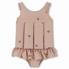 Lightweight Mesh Panels Konges Sl?jd Cherry Blush Float Frill Swimsuit