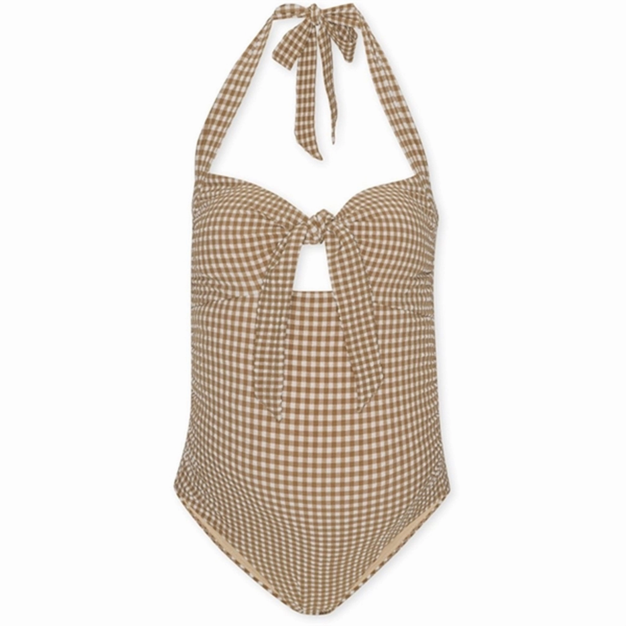 Konges Sl?jd Toasted Coconut Fresia Mama Preggi Swimsuit Sporty Style Built In Shelf Bra
