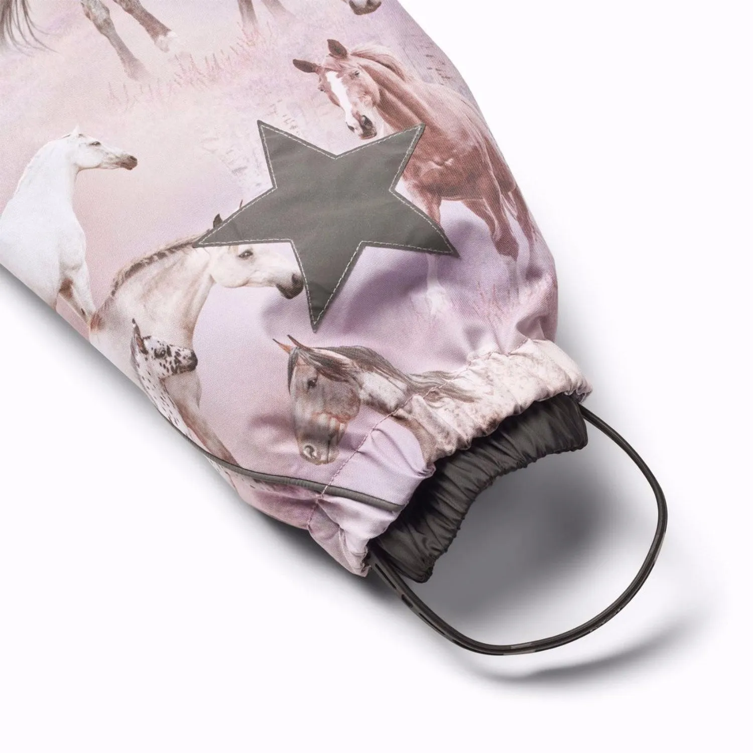 Bright-colored top Molo Dreamy Horses Polaris Fur Snowsuit