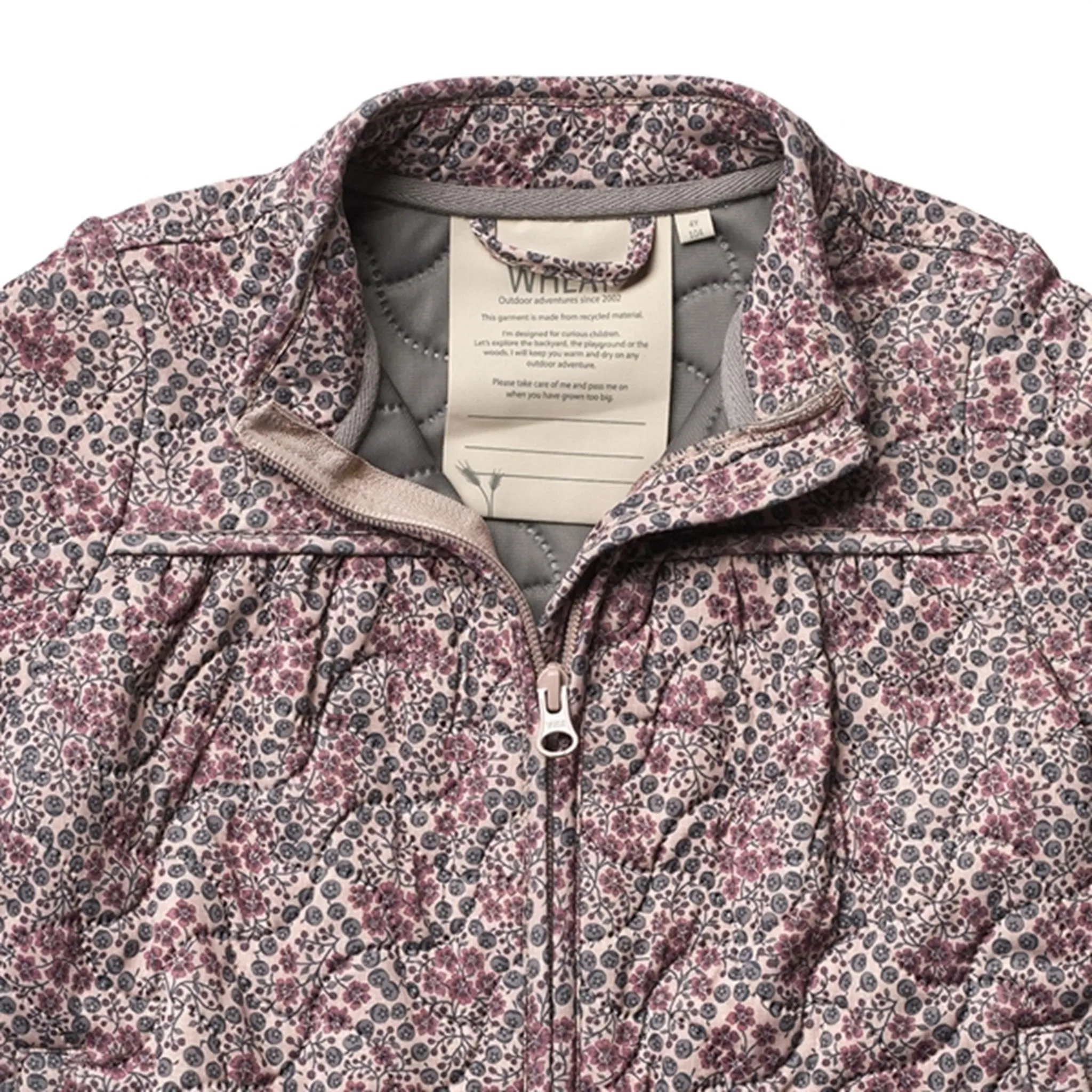 Wheat Thermo Harlequin Berries Jacket Thilde Fashionable printed blouse