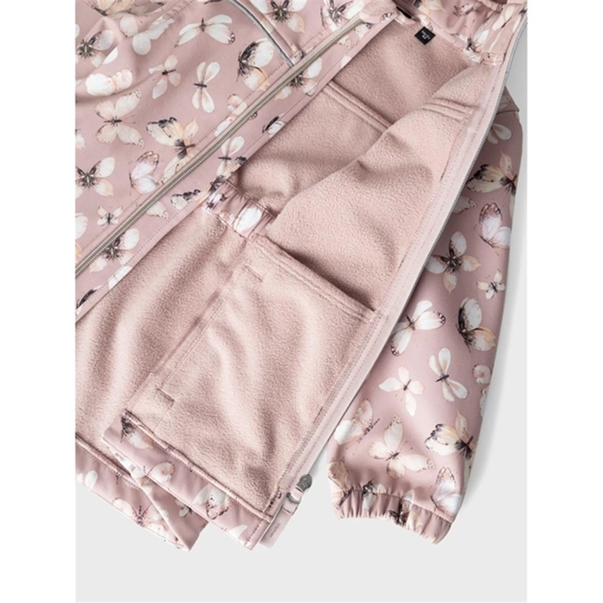 Name it Deauville Mauve Alfa08 Softshell Long Jacket Fly high - street buy Rollaway Collar Feature