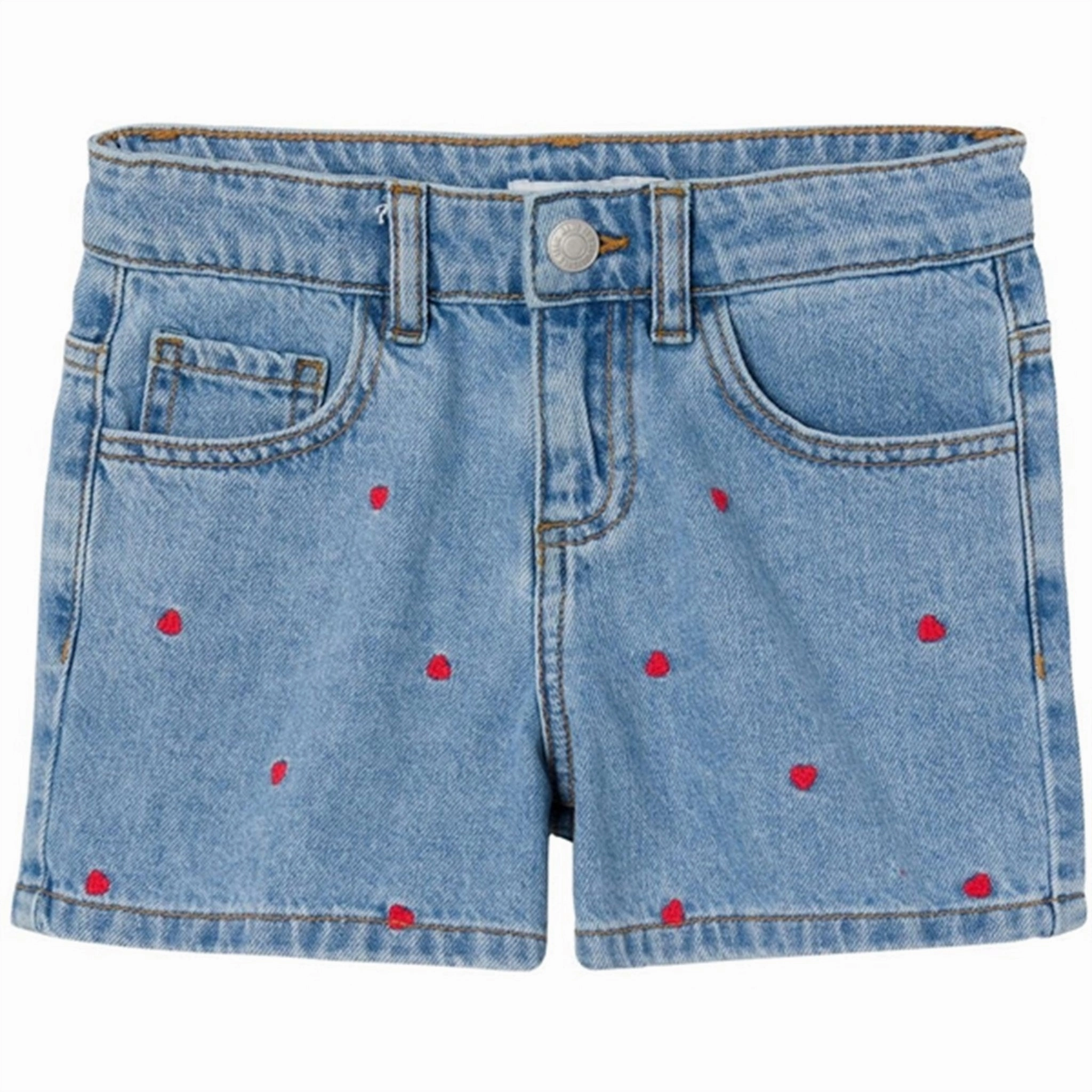 stain - resistant personalized option Name it Light Blue Denim Heart Bella Denim Shorts Noos