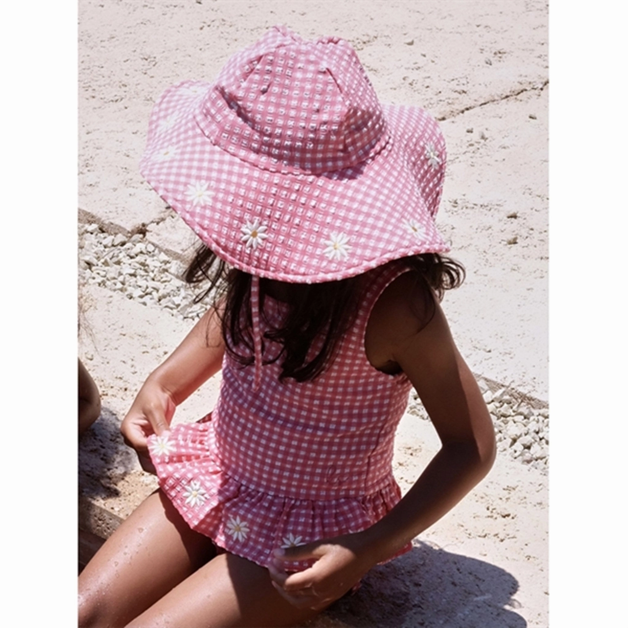 Konges Sl?jd Desert Rose Soline Swimsuit Abrasion Resistant Zipper Cross Back Support