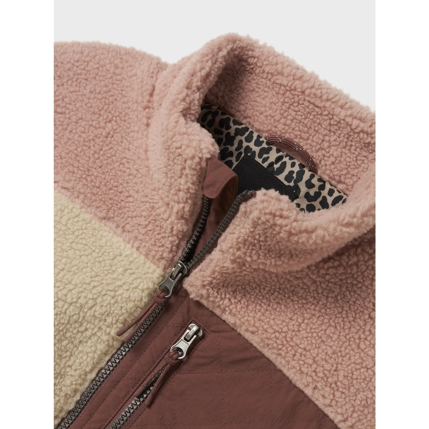 autumn season ski holiday Name It Fog Monica Teddy Jacket Block