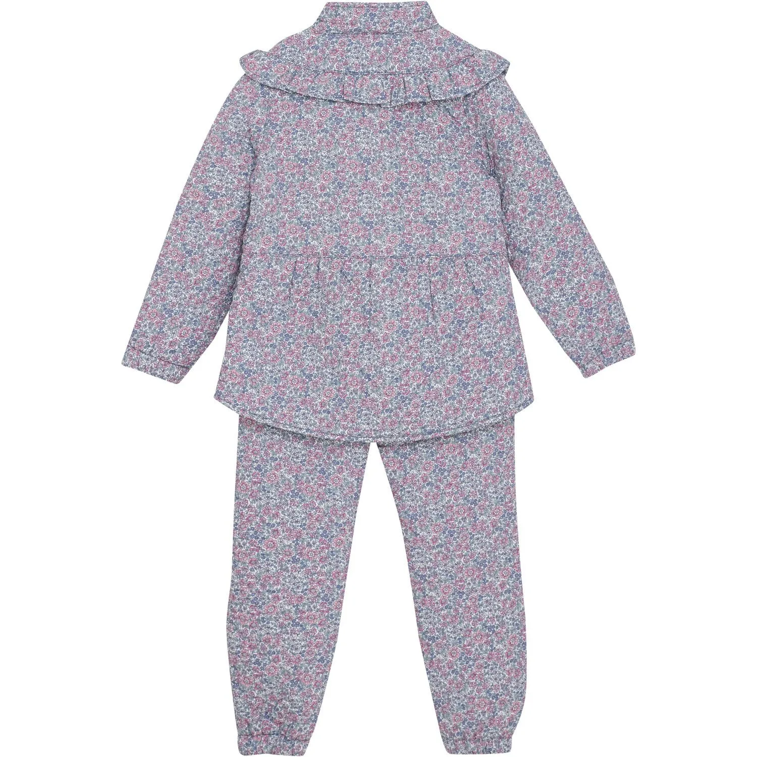 En Fant Egret Thermal Set W. Frills, AOP Travel-Style Practical layering blouse