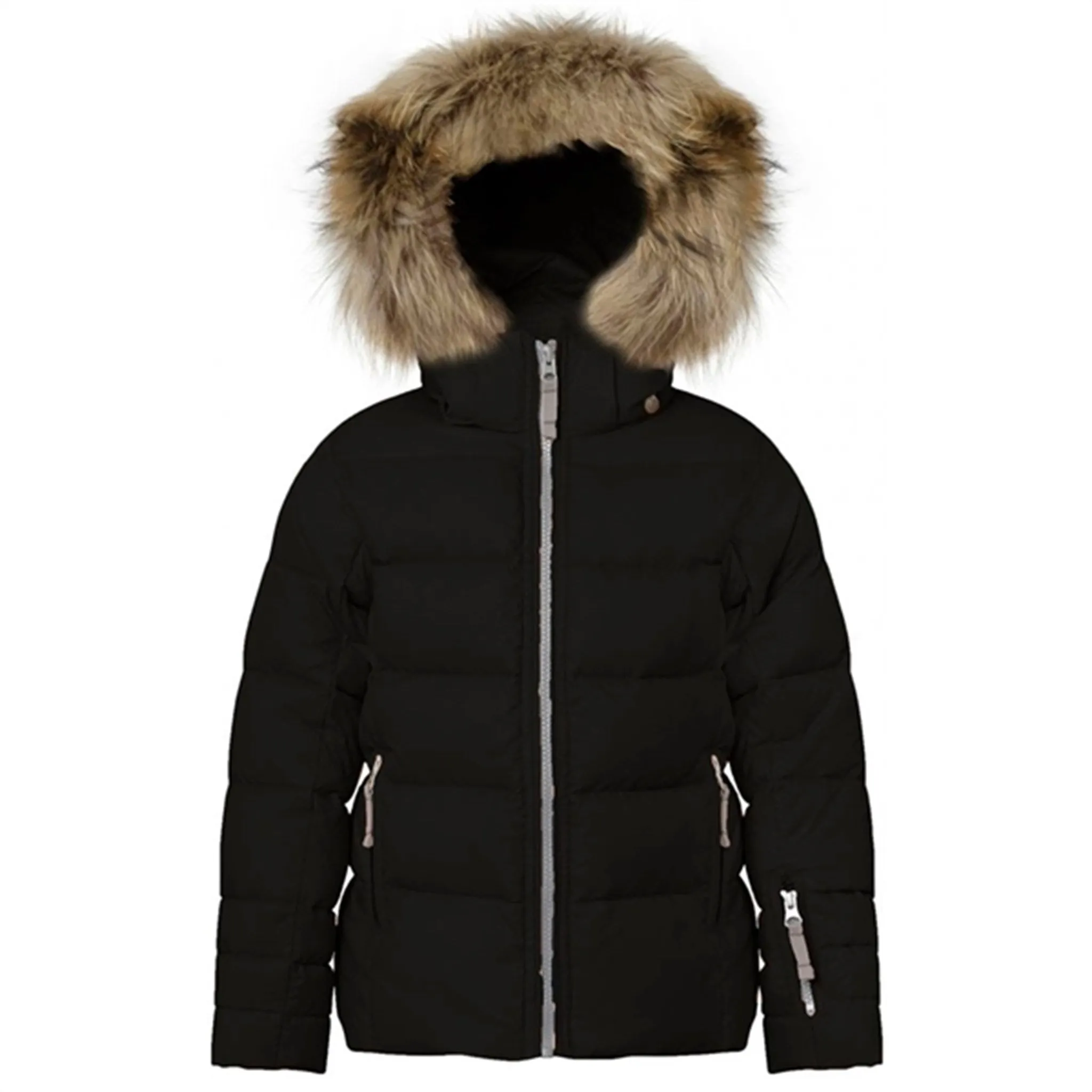 Slit-Back Sun-Protective Ver de Terre Featherlight Girls Jakke m. Pels Black